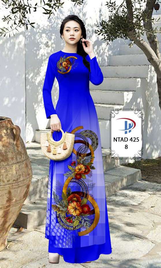 Vải Áo Dài Hoa In 3D AD NTAD425 15